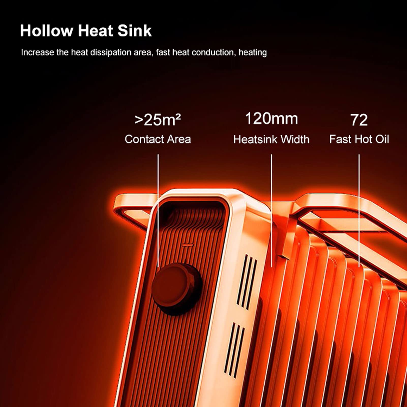 Amazon.co.jp : 2200W オイル充填ラジエーターヒーター、3 つの電力